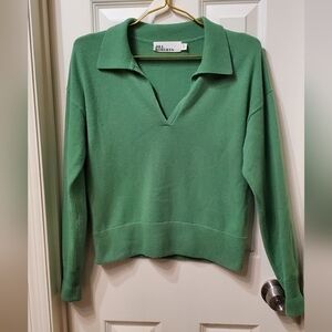 Jill Roberts Green V-Neck Sweater Size XS